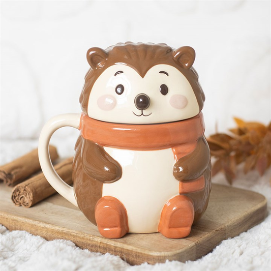 Hazel Hedgehog Lidded Mug, image 1 of 6