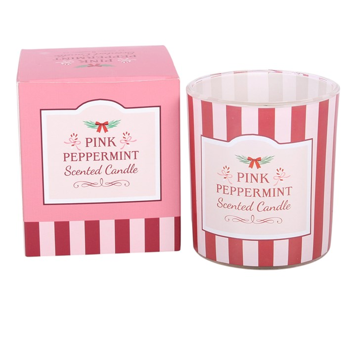 Pink Peppermint Scented Candle, image 3 of 7