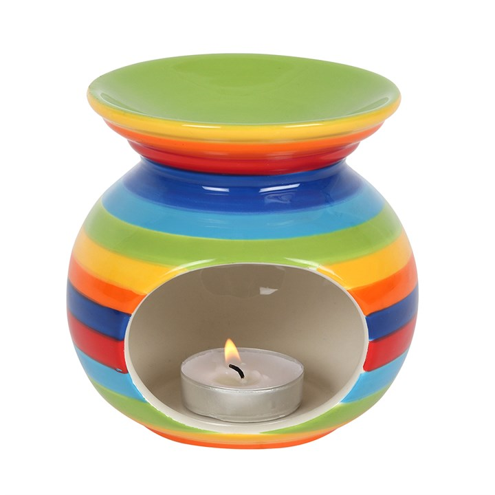 Rainbow Stripe Oil Burner, image 2 of 4