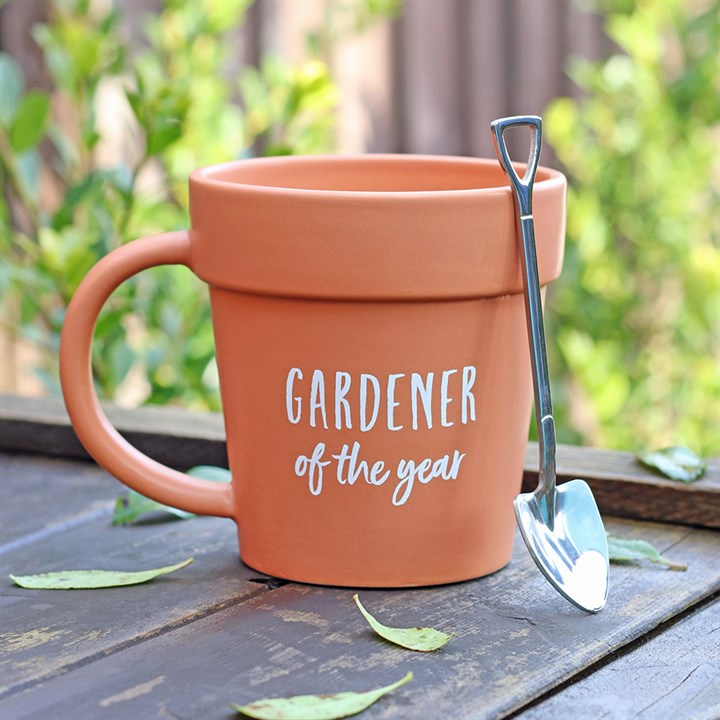 Gardener of the Year Pot Mug and Shovel Spoon, image 1 of 3