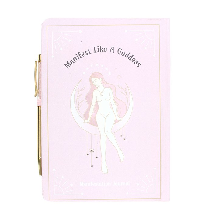Goddess Energy A5 Manifestation Journal and Rose Quartz Crystal Pen, image 3 of 6