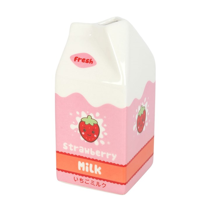 Strawberry Milk Carton Flower Vase, image 3 of 6