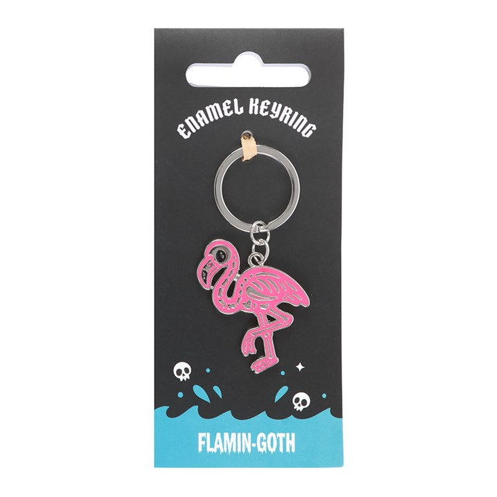 Flamin-goth Flamingo Keyring, image 3 of 6