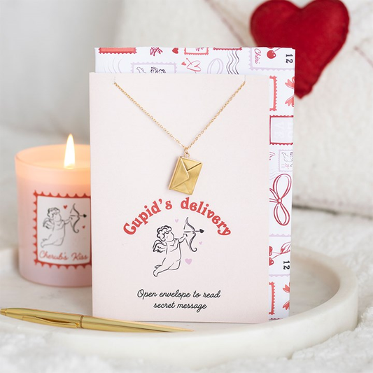 Love Letter Locket Necklace on Greeting Card, image 1 of 6