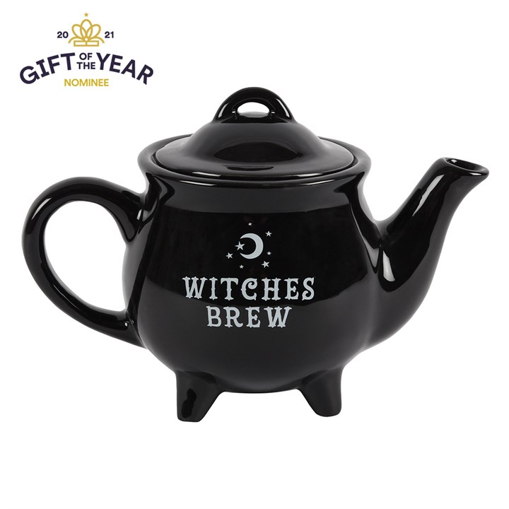 Witches Brew Black Ceramic Tea Pot, image 1 of 5