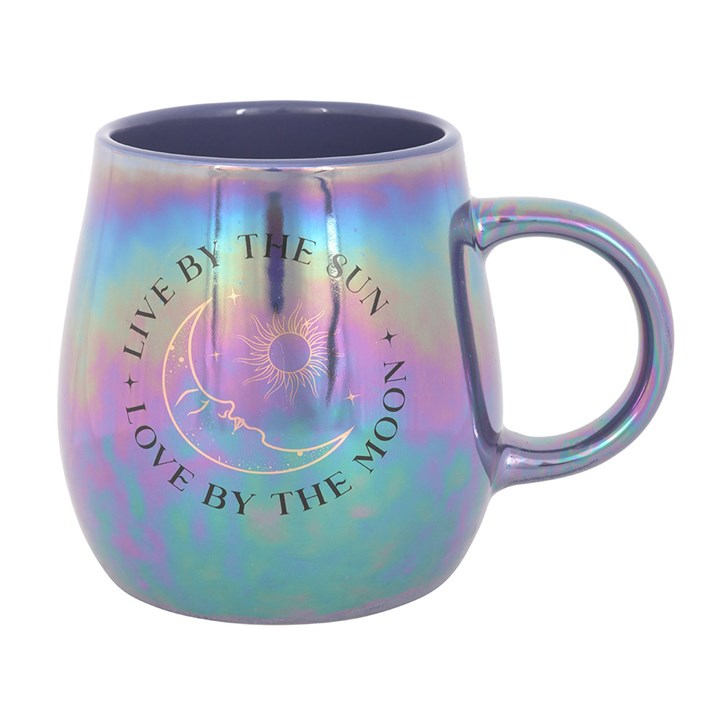 Live by the Sun Love by the Moon Iridescent Mug, image 4 of 6