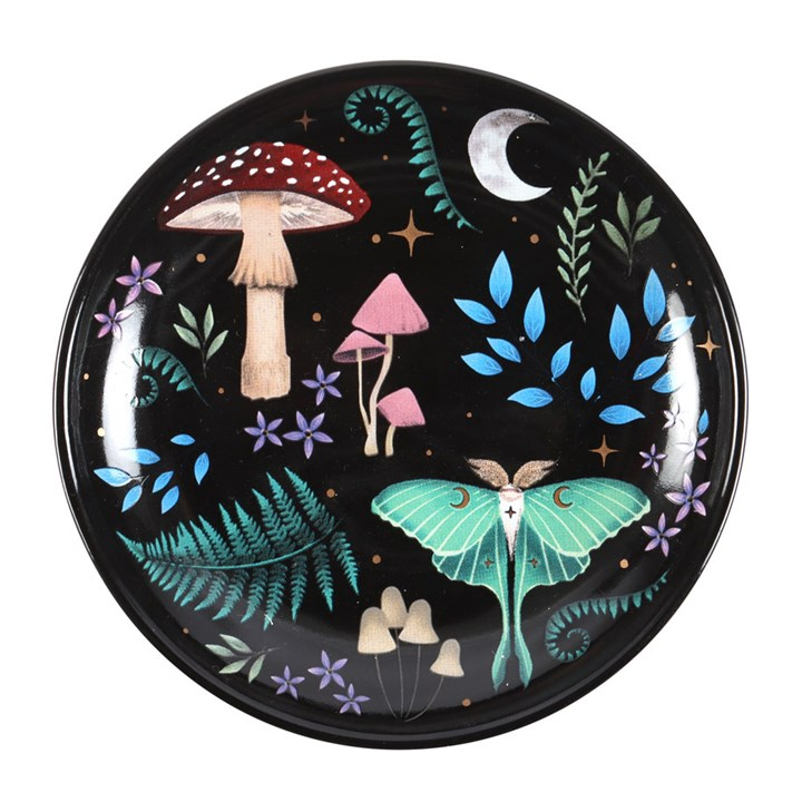 Round Dark Forest Print Trinket Dish, image 1 of 3