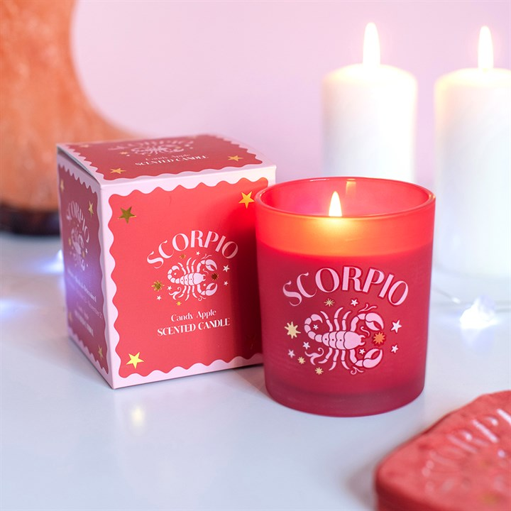 Zodiac Zest Scorpio Candy Apple Candle, image 1 of 5