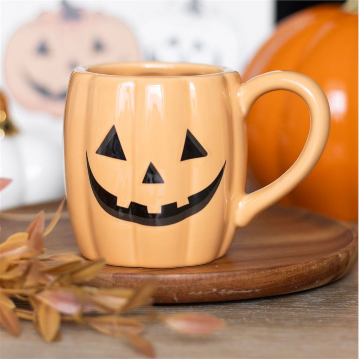 Jack-o'-Lantern Pumpkin Shaped Mug, image 1 of 6