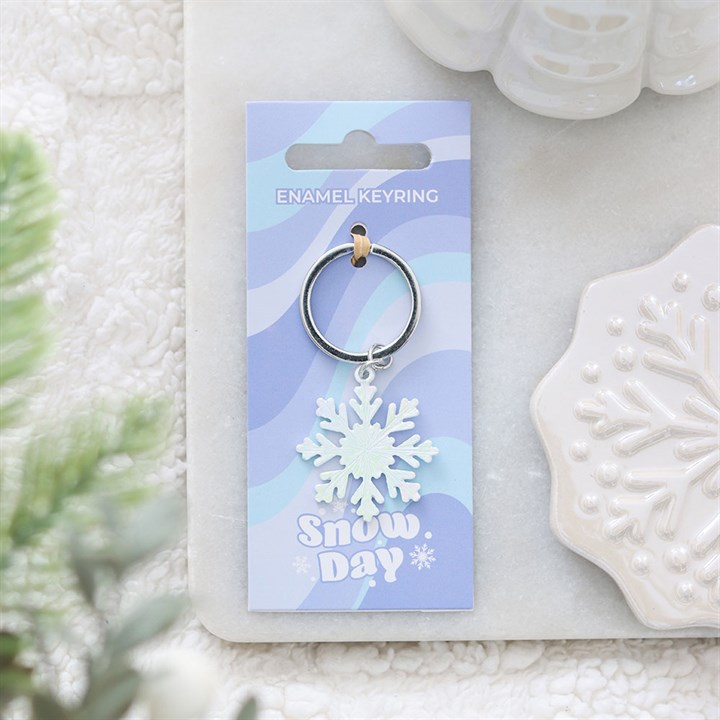 Snow Day Snowflake Keyring, image 1 of 4