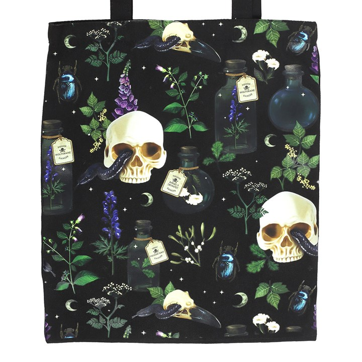 Venom & Vines Print Polycotton Tote Bag, image 3 of 4