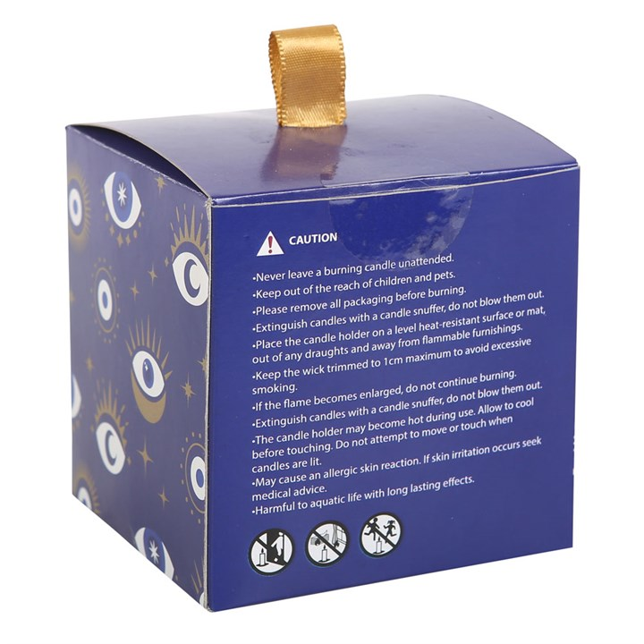 All Seeing Eye White Sage Crystal Chip Protection Candle, image 6 of 6