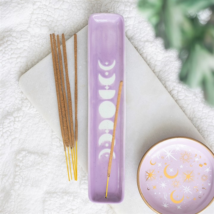 Purple Moon Phase Incense Ash Catcher, image 1 of 4