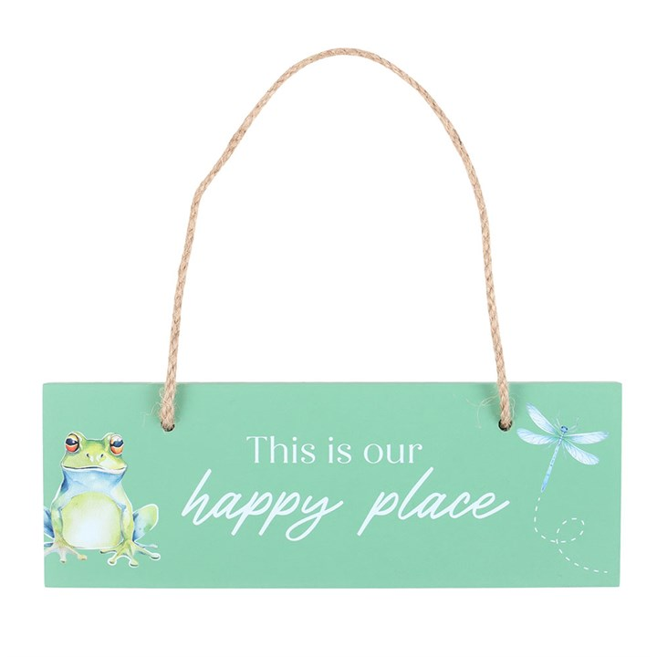 Light Green This is Our Happy Place Hanging Sign, image 2 of 5
