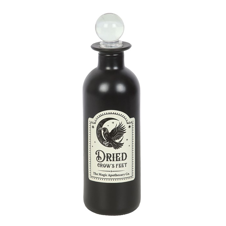 Dried Crow's Feet Decorative Glass Potion Bottle, image 2 of 5