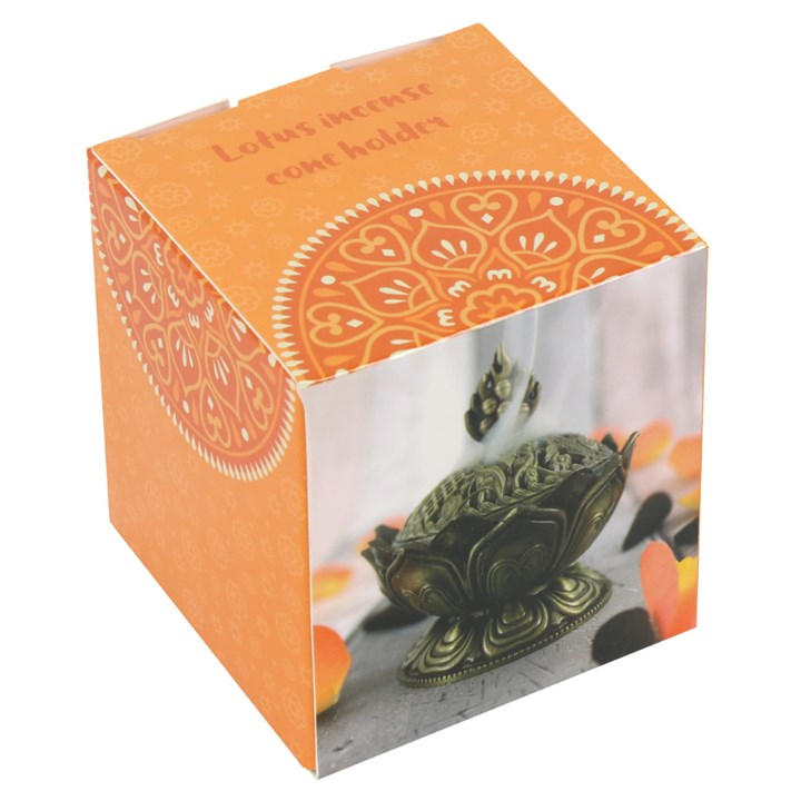 Metal Lotus Incense Cone Holder, image 2 of 3