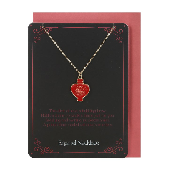 Love Potion Enamel Necklace Card, image 2 of 4