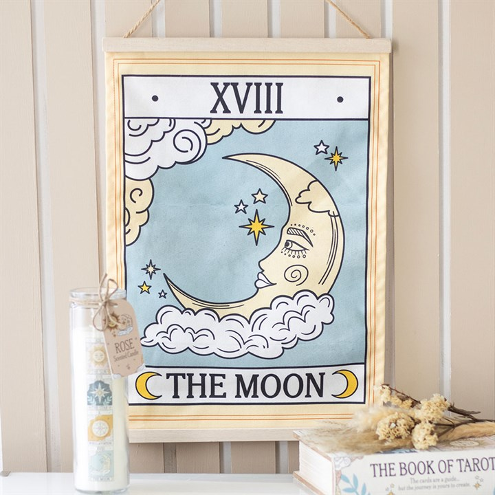 The Moon Vintage Tarot Wall Hanging, image 1 of 4