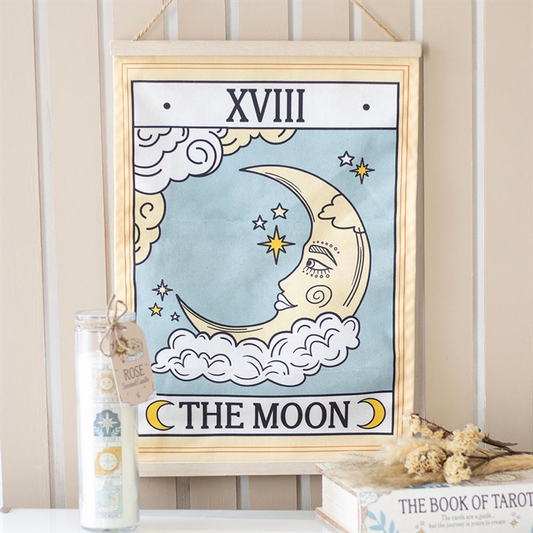 The Moon Vintage Tarot Wall Hanging, image 1 of 4