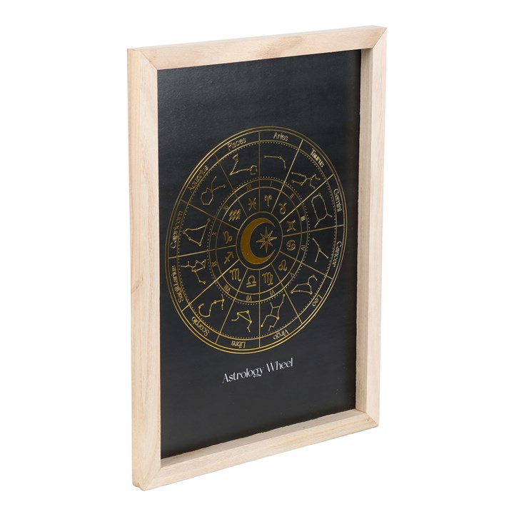 Black Astrology Wheel Framed Wall Art Print, image 3 of 5
