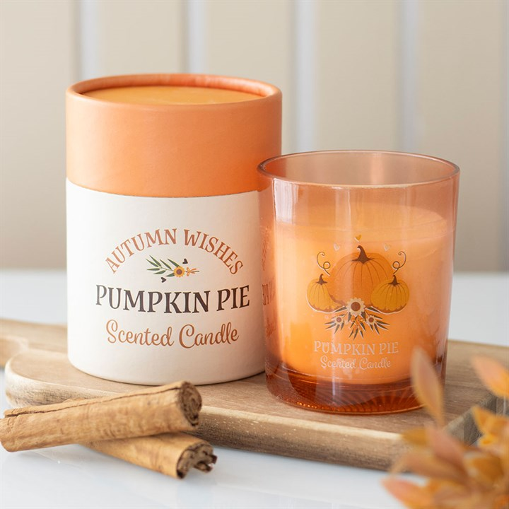 Autumn Wishes Pumpkin Pie Candle, image 1 of 3