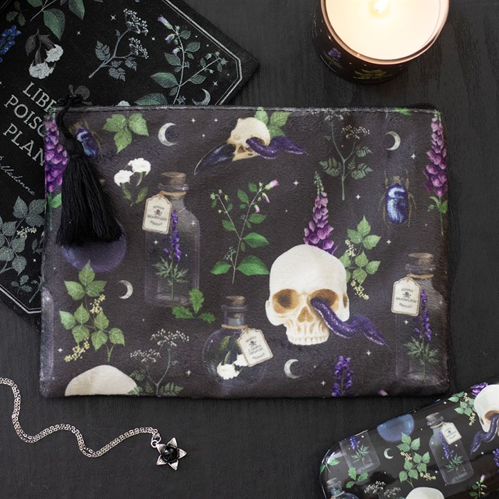 Venom & Vines Print Makeup Bag, image 1 of 5