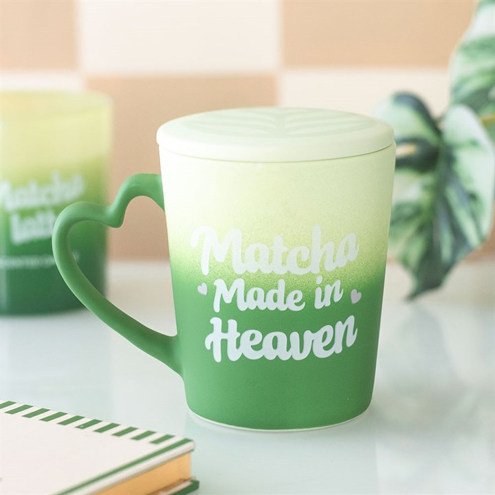 Matcha Made in Heaven Mug with Coaster Lid, image 1 of 4