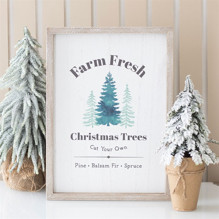 Farm Fresh Christmas Trees Framed Wall Art Print, image 1 of 4