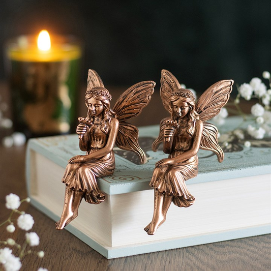 Set of 2 Fairy Shelf Sitter Ornaments, image 1 of 5