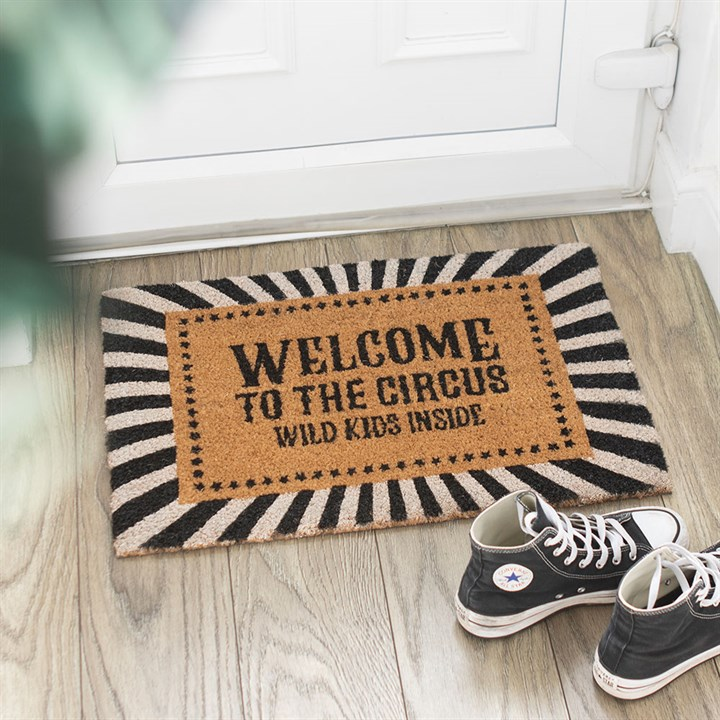 Black Welcome to the Circus Doormat, image 1 of 4