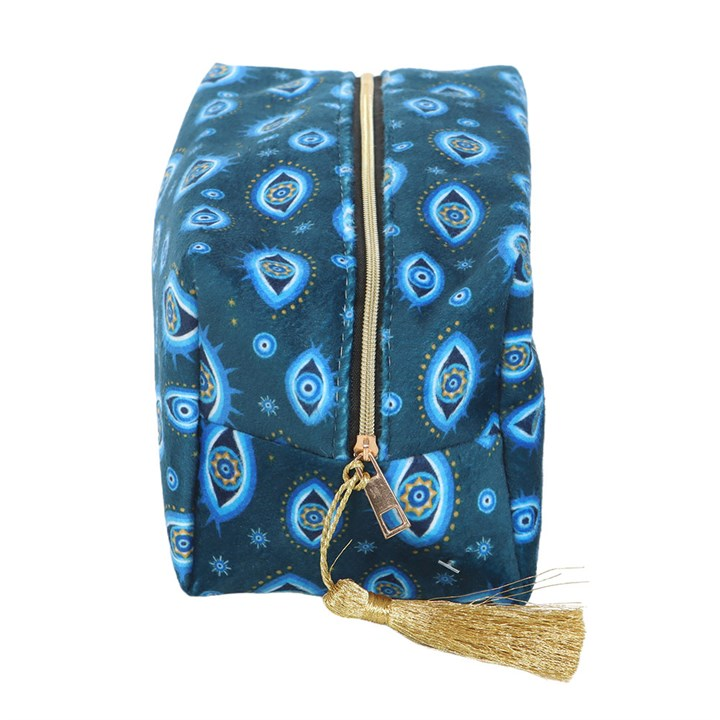 All Seeing Eye Print Velvet Makeup Bag, image 4 of 5