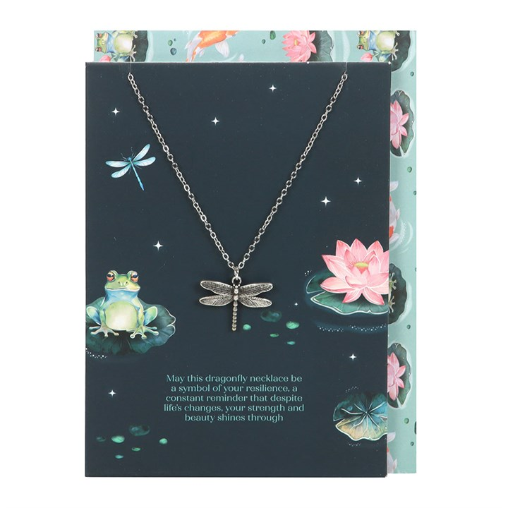 Dragonfly Necklace on Greeting Card, image 2 of 6