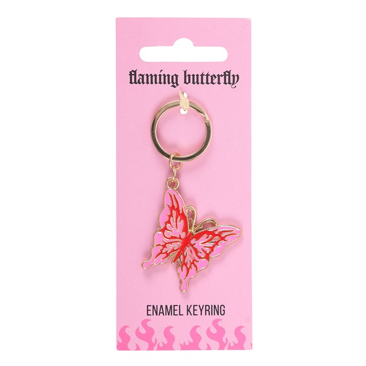 Flaming Butterfly Keyring, image 3 of 6
