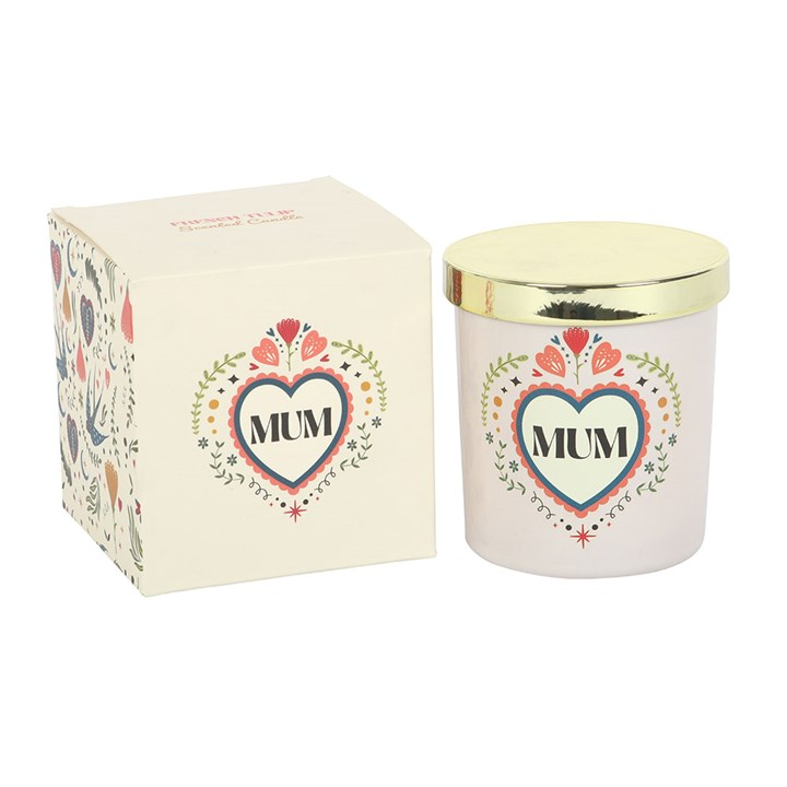 Mum Folk Heart French Tulip Candle, image 2 of 5