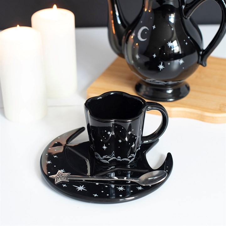Spellbound Sky Espresso Cup, Saucer and Spoon Set, image 2 of 6