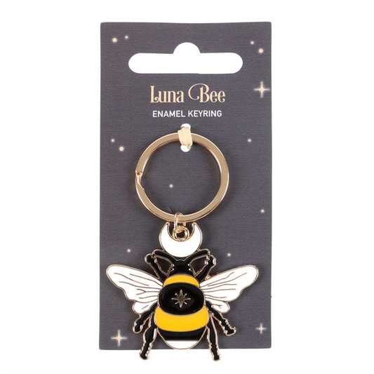 Forest Bee Enamel Keyring, image 1 of 3