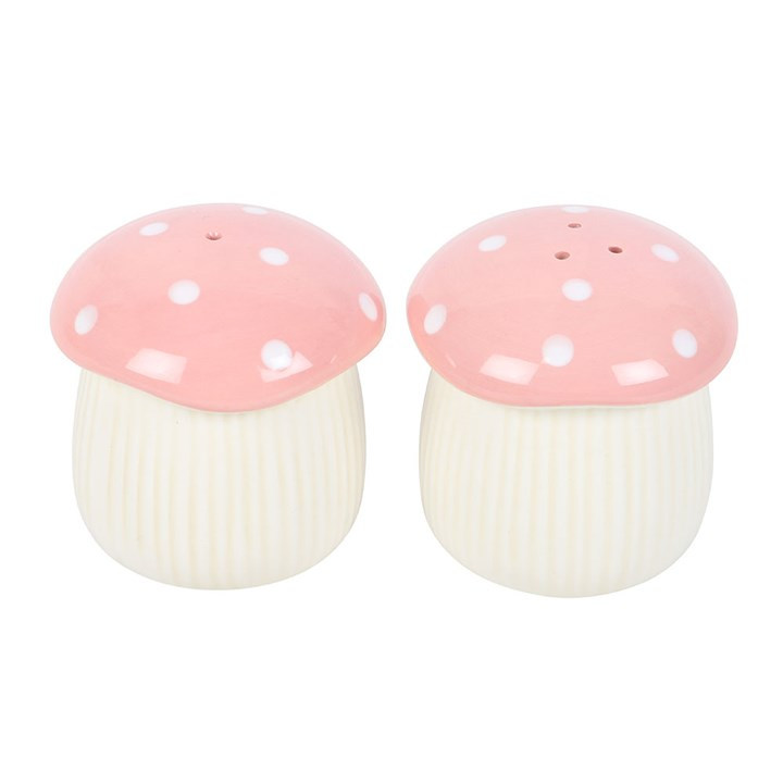 Pink Mushroom Salt and Pepper Shakers, image 2 of 5