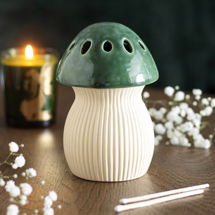 Green Mushroom Oil Burner, image 2 of 7
