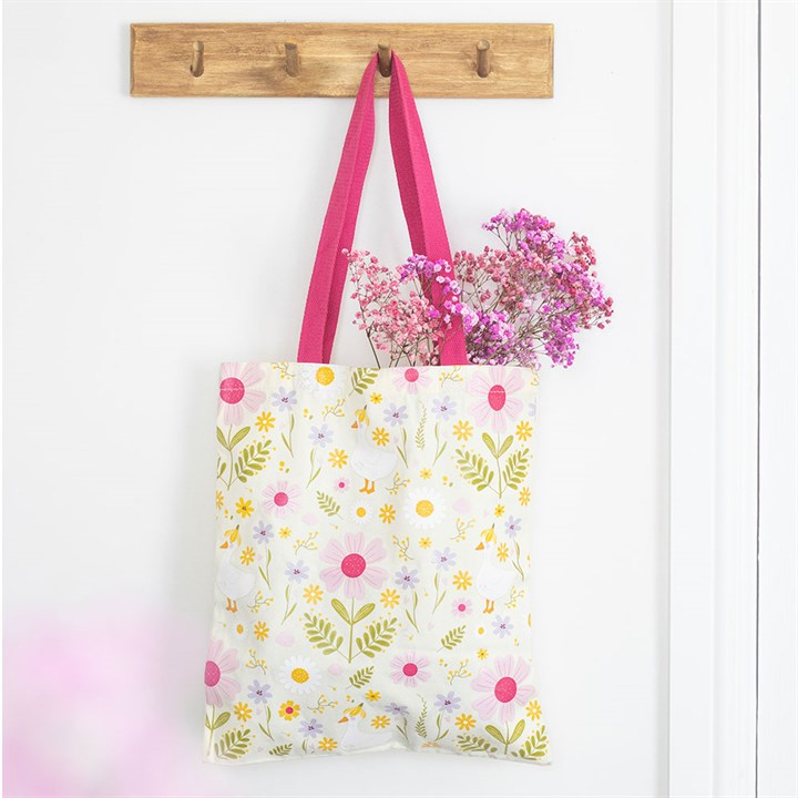 Daisy & Duck Print Tote Bag, image 1 of 4