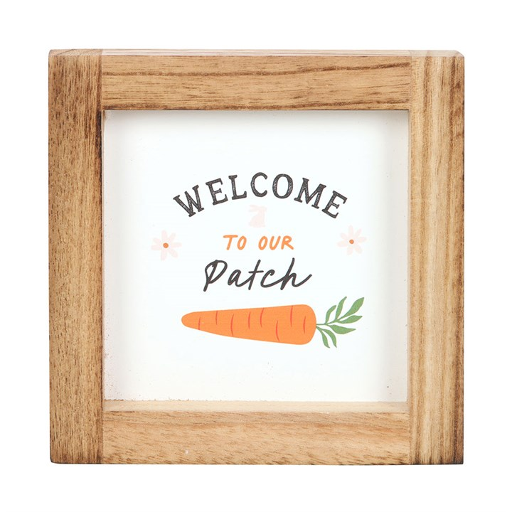 Welcome to Our Patch Wooden Frame Sign, image 2 of 5