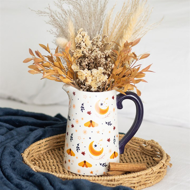 Autumn Magic Harvest Moon Print Ceramic Flower Jug, image 1 of 5