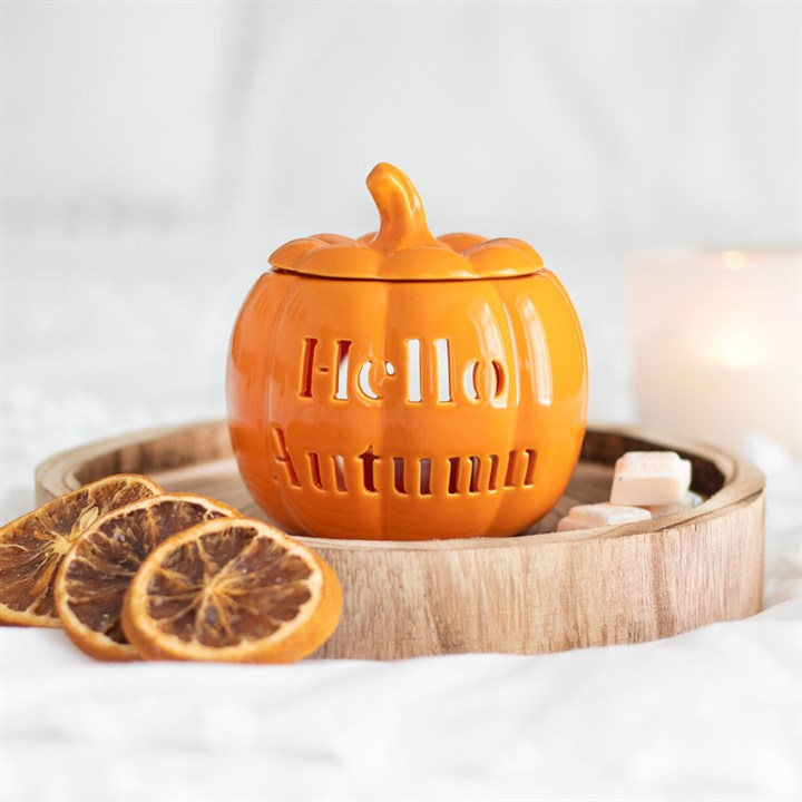 Hello Autumn Pumpkin Oil Burner, image 1 of 6