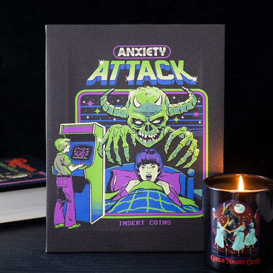 19x25cm Anxiety Attack Canvas Plaque by Steven Rhodes, image 1 of 4