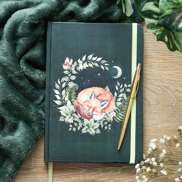 Green Sleeping Fox A5 Notebook, image 1 of 6
