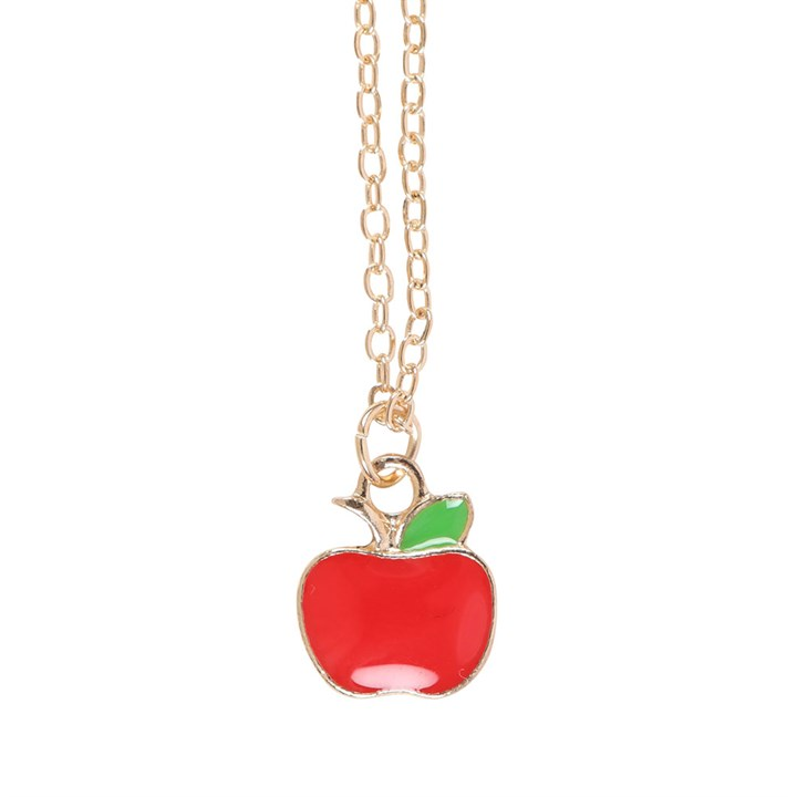 Best Teacher Apple Necklace on Greeting Card, image 5 of 6