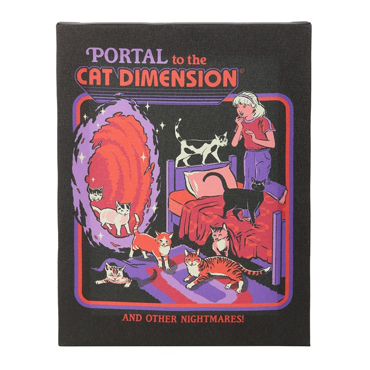 19x25cm The Cat Dimension Canvas Plaque by Steven Rhodes, image 2 of 4