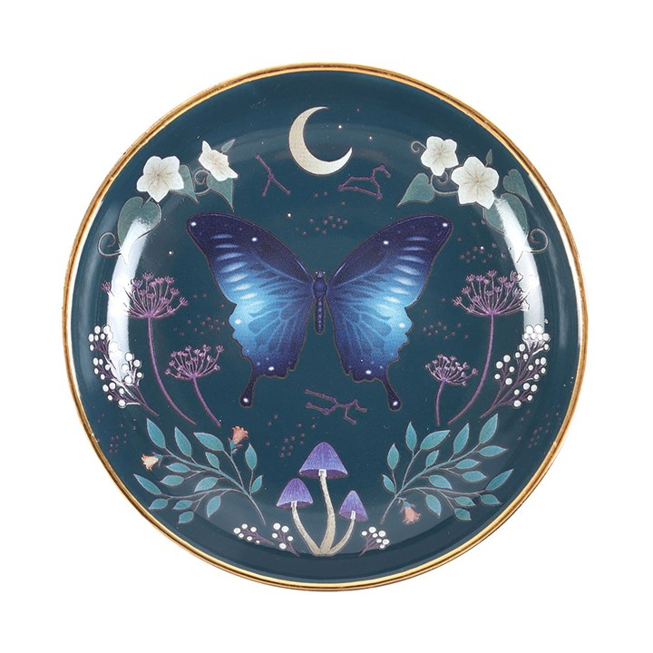 Round Midnight Moth Trinket Dish, image 2 of 3