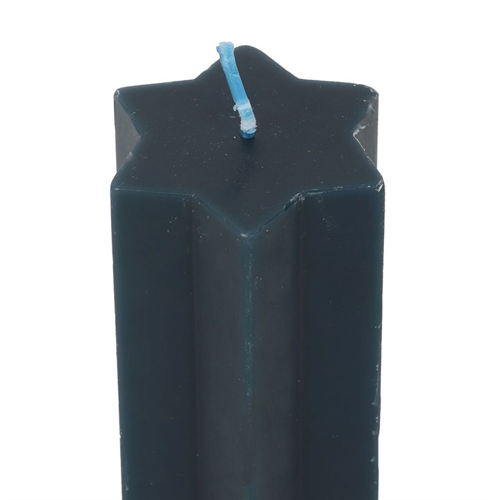 Navy Starry Night Star Shaped Taper Candle, image 4 of 5