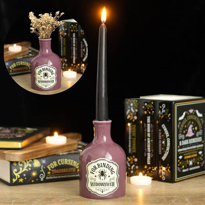 Widowsweb Potion Bottle Vase and Candle Holder, image 1 of 4