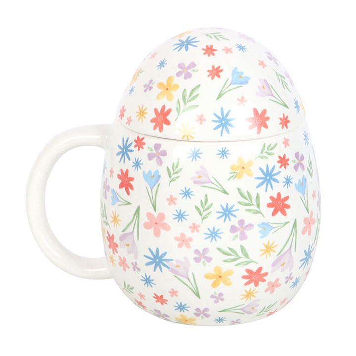 Spring Floral Print Egg Shaped Mug, image 3 of 6
